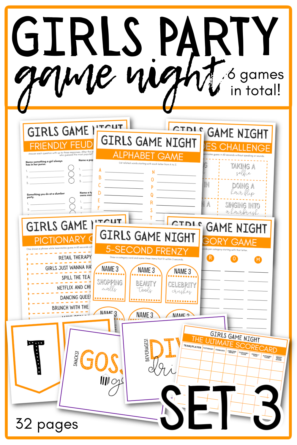 GIRLS PARTY GAME NIGHT