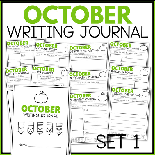OCTOBER WRITING JOURNAL -- will send via email