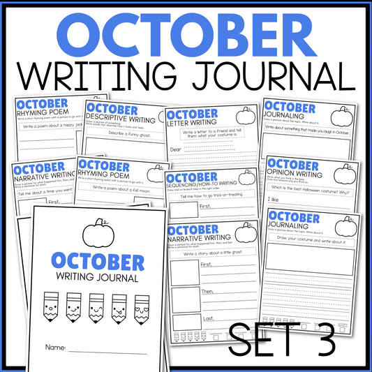 OCTOBER WRITING JOURNAL -- will send via email