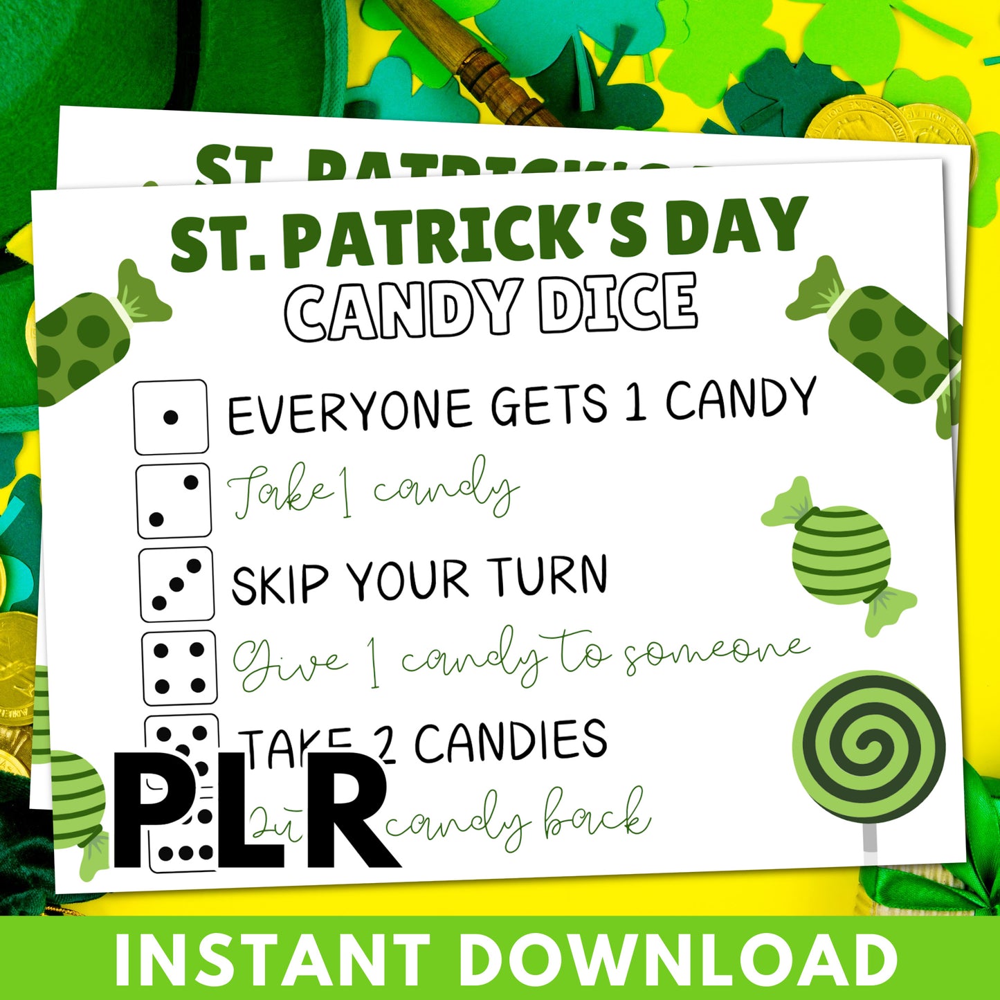St. Patrick’s Day Candy Dice Limited PLR