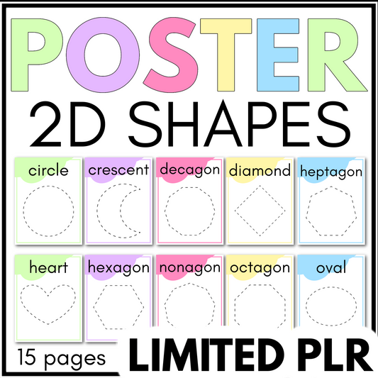 2D Shapes Poster Limited PLR
