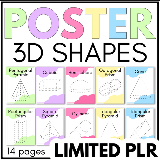 3D Shapes Poster PLR