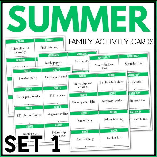 Summer Family Activity Cards