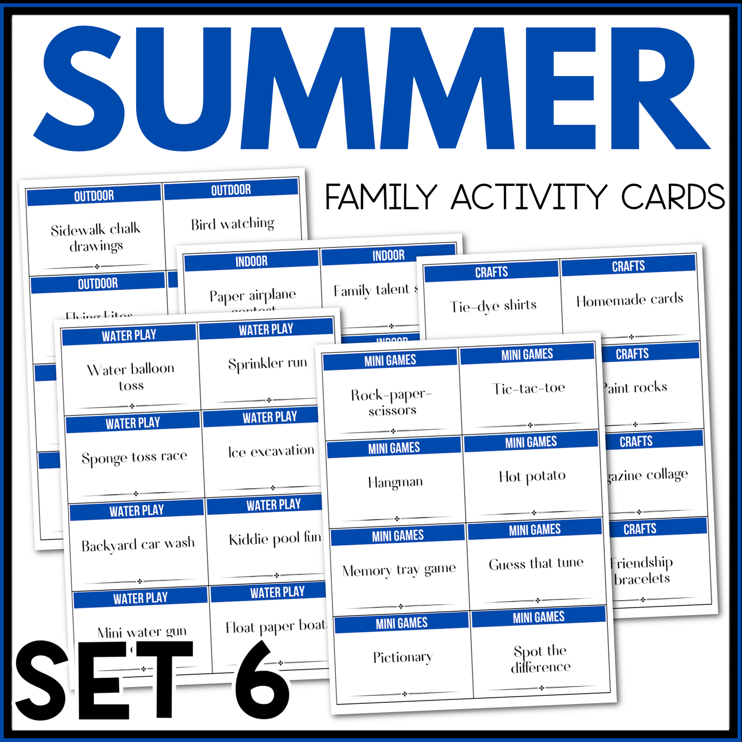 Summer Family Activity Cards