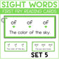First 100 Fry Sight Words Reading Cards