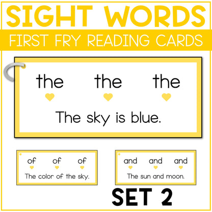First 100 Fry Sight Words Reading Cards