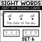 First 100 Fry Sight Words Reading Cards