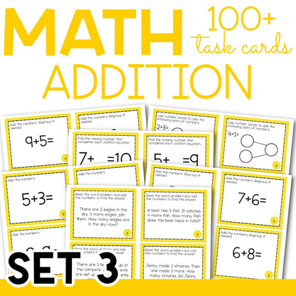 Math First Grade Addition Mini Bundle