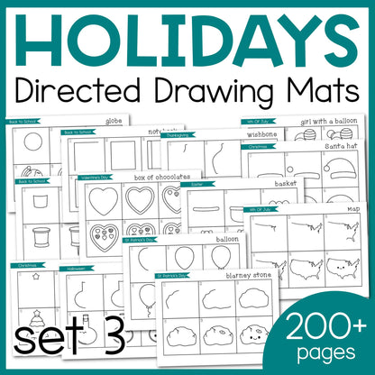 Directed Drawing Holiday Mats