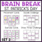 St. Patrick's Day Brain Break Cards