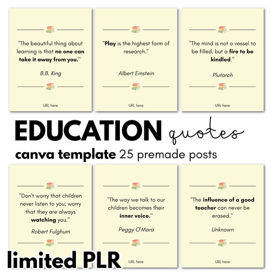 Education Quotes Social Media Canva Template