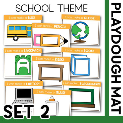SCHOOL THEME PLAYDOUGH MAT