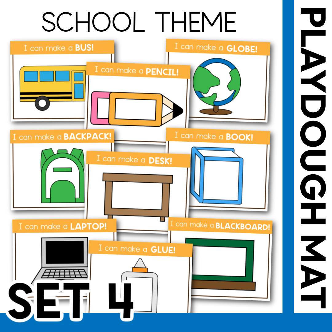 SCHOOL THEME PLAYDOUGH MAT