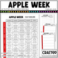 Editable Apple Week Activities and Planner Toddler Canva Template 2-4yo Summer