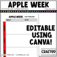 Editable Apple Week Activities and Planner Toddler Canva Template 2-4yo Summer