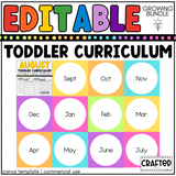 Editable Toddler Curriculum Canva Template Daycare Homeschool GROWING BUNDLE