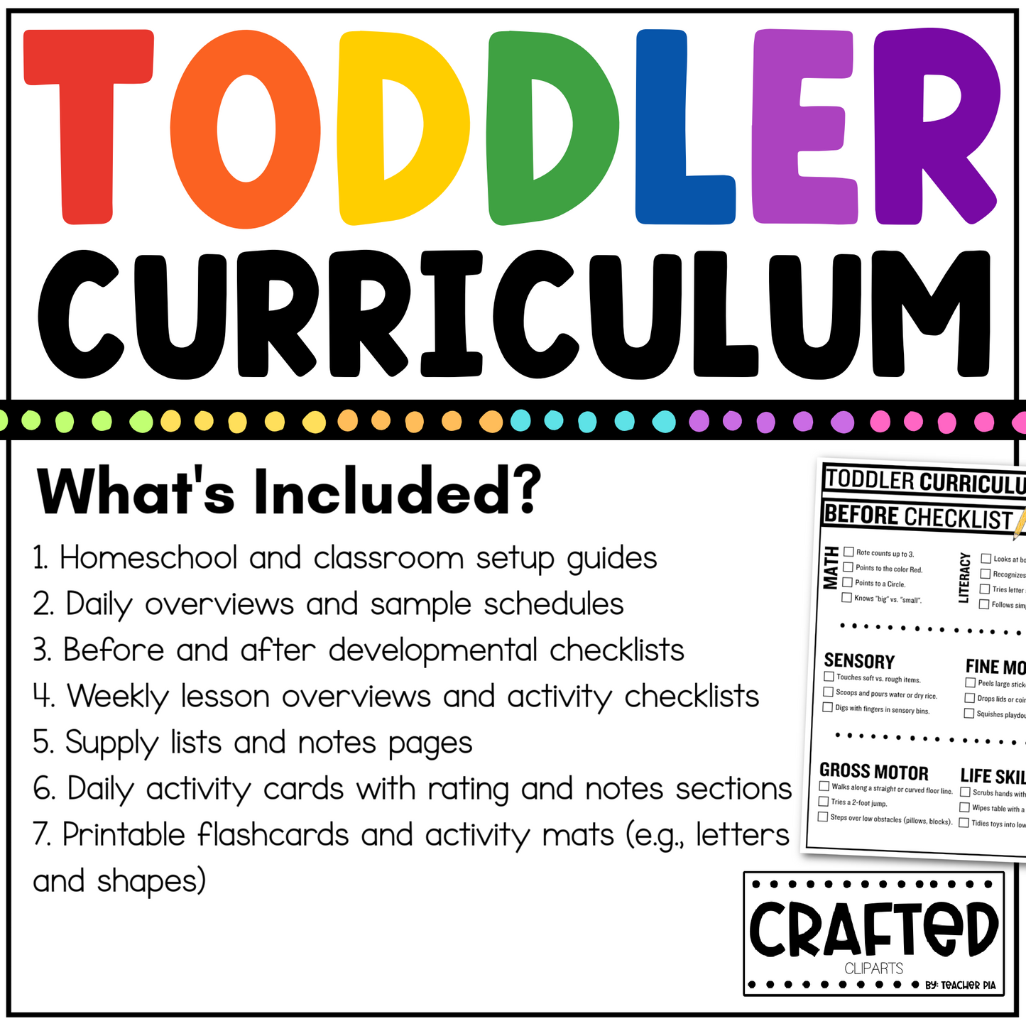 Editable Toddler Curriculum Canva Template Daycare Homeschool GROWING BUNDLE