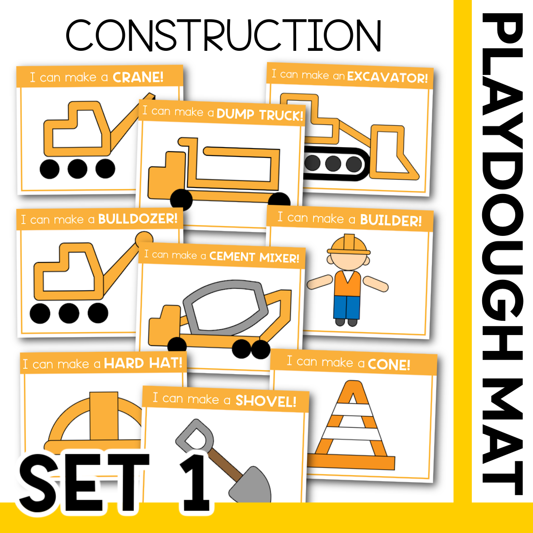 CONSTRUCTION PLAYDOUGH MAT