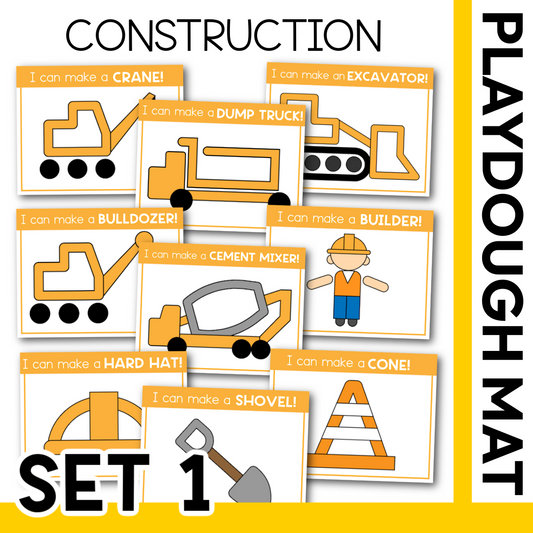 CONSTRUCTION PLAYDOUGH MAT