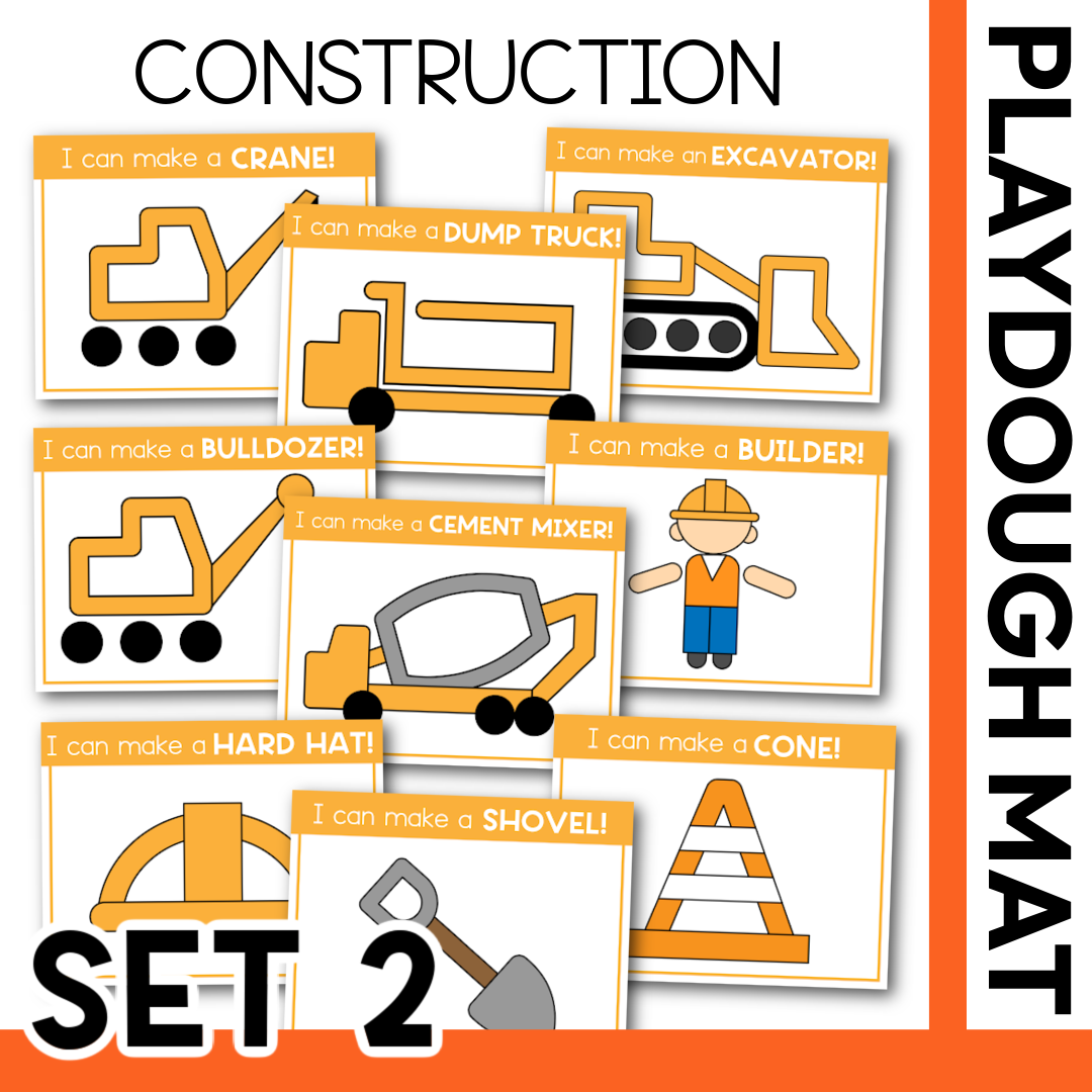 CONSTRUCTION PLAYDOUGH MAT