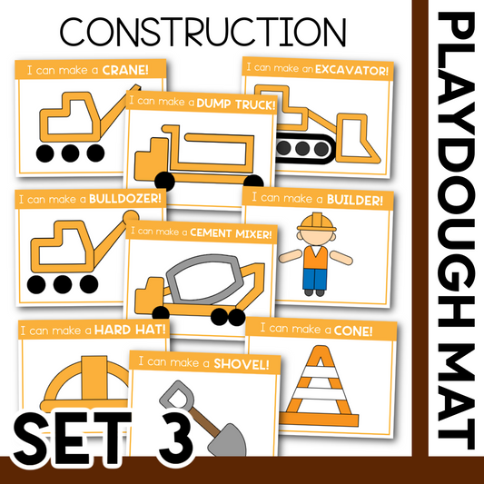 CONSTRUCTION PLAYDOUGH MAT