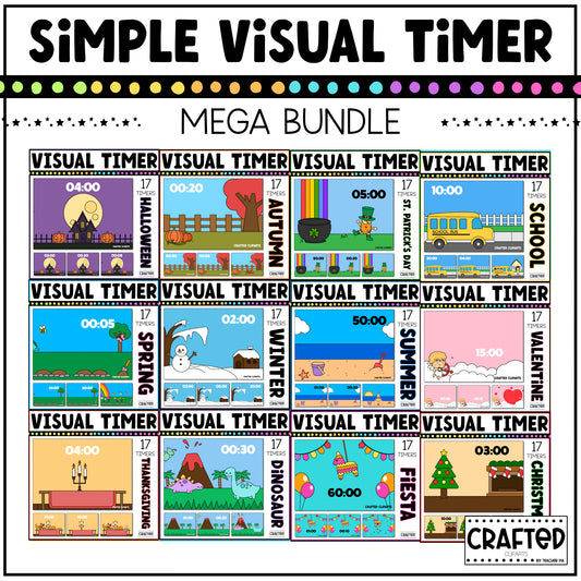 Year Round Visual Timer Countdown Classroom Management Tool Mega Bundle