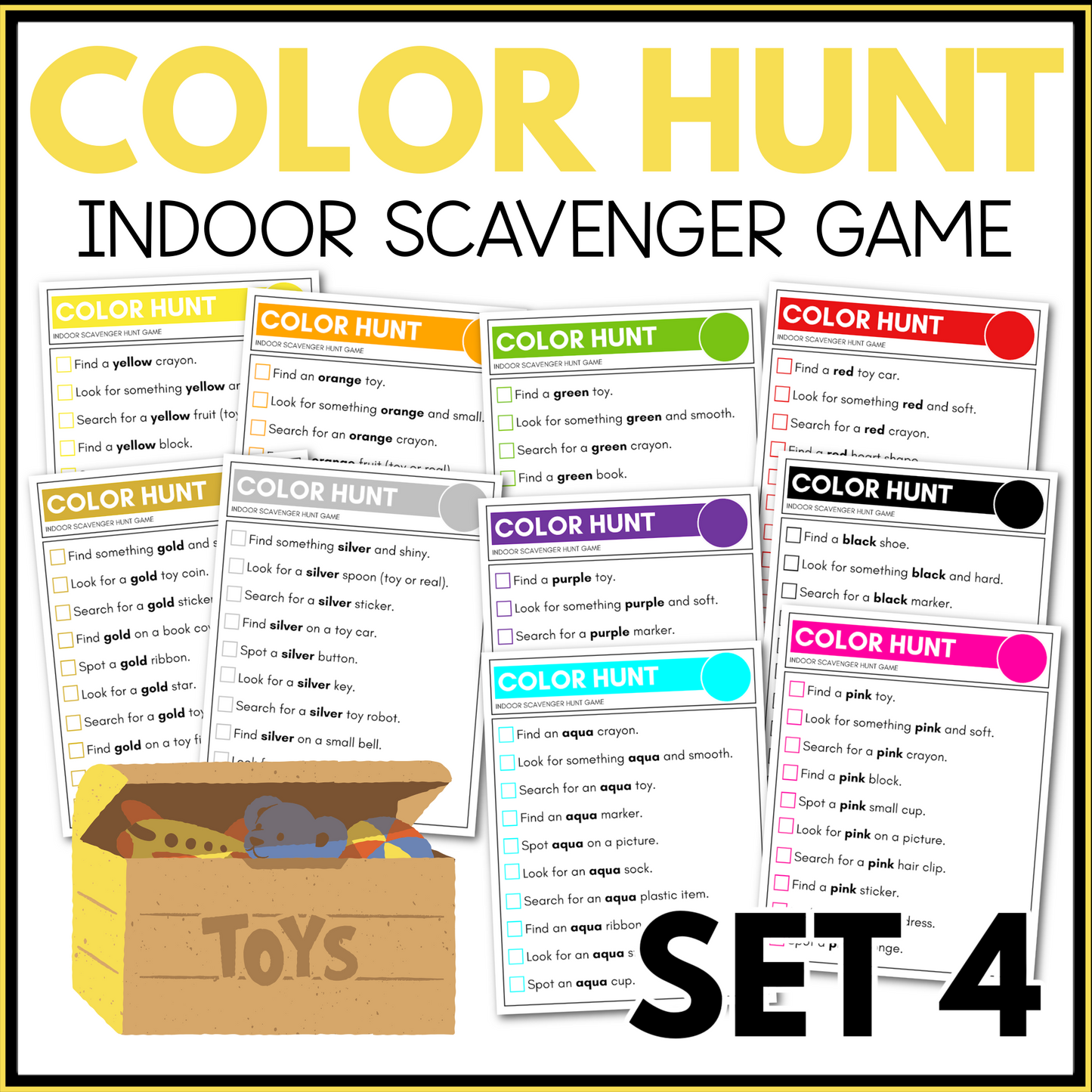 COLOR INDOOR SCAVENGER HUNT