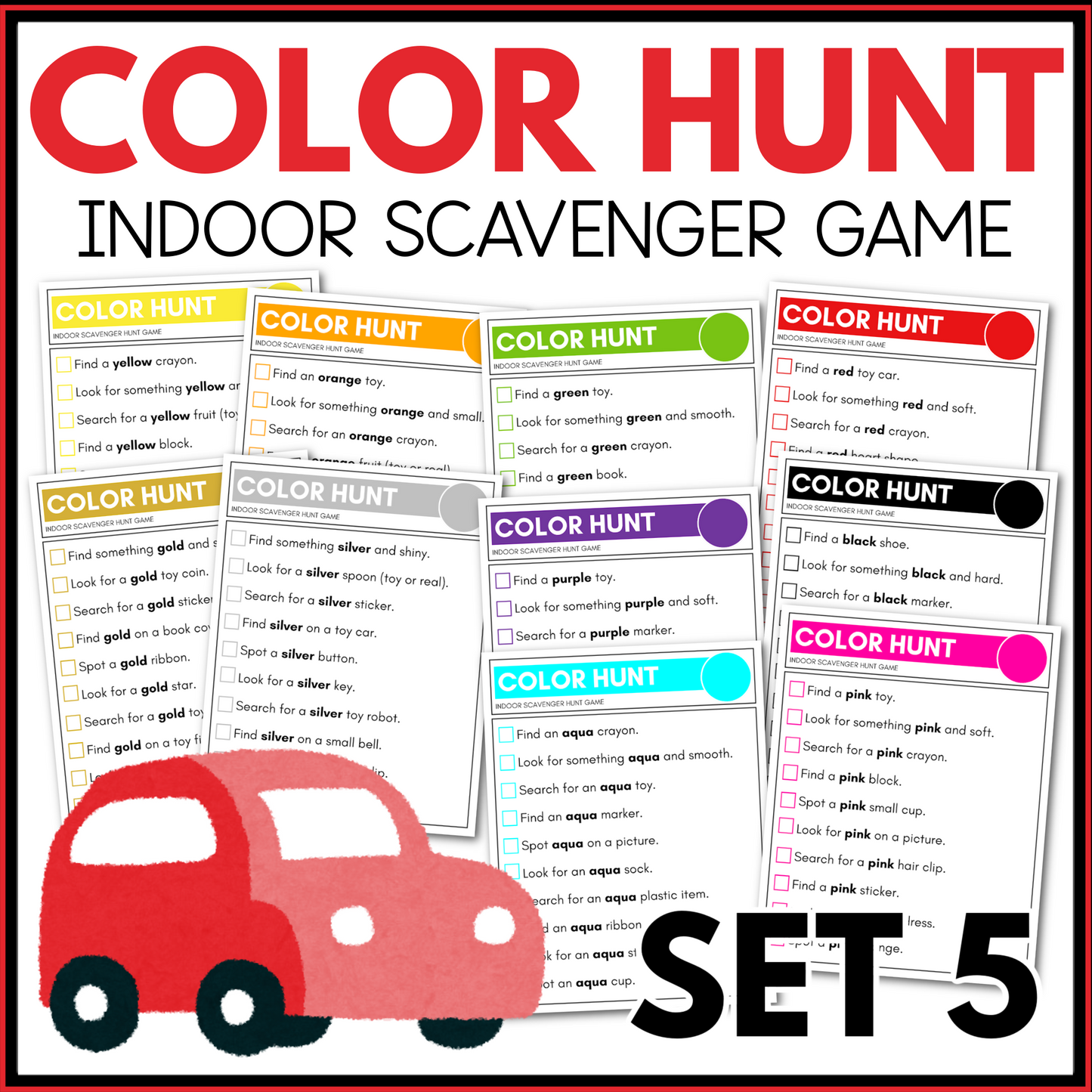COLOR INDOOR SCAVENGER HUNT