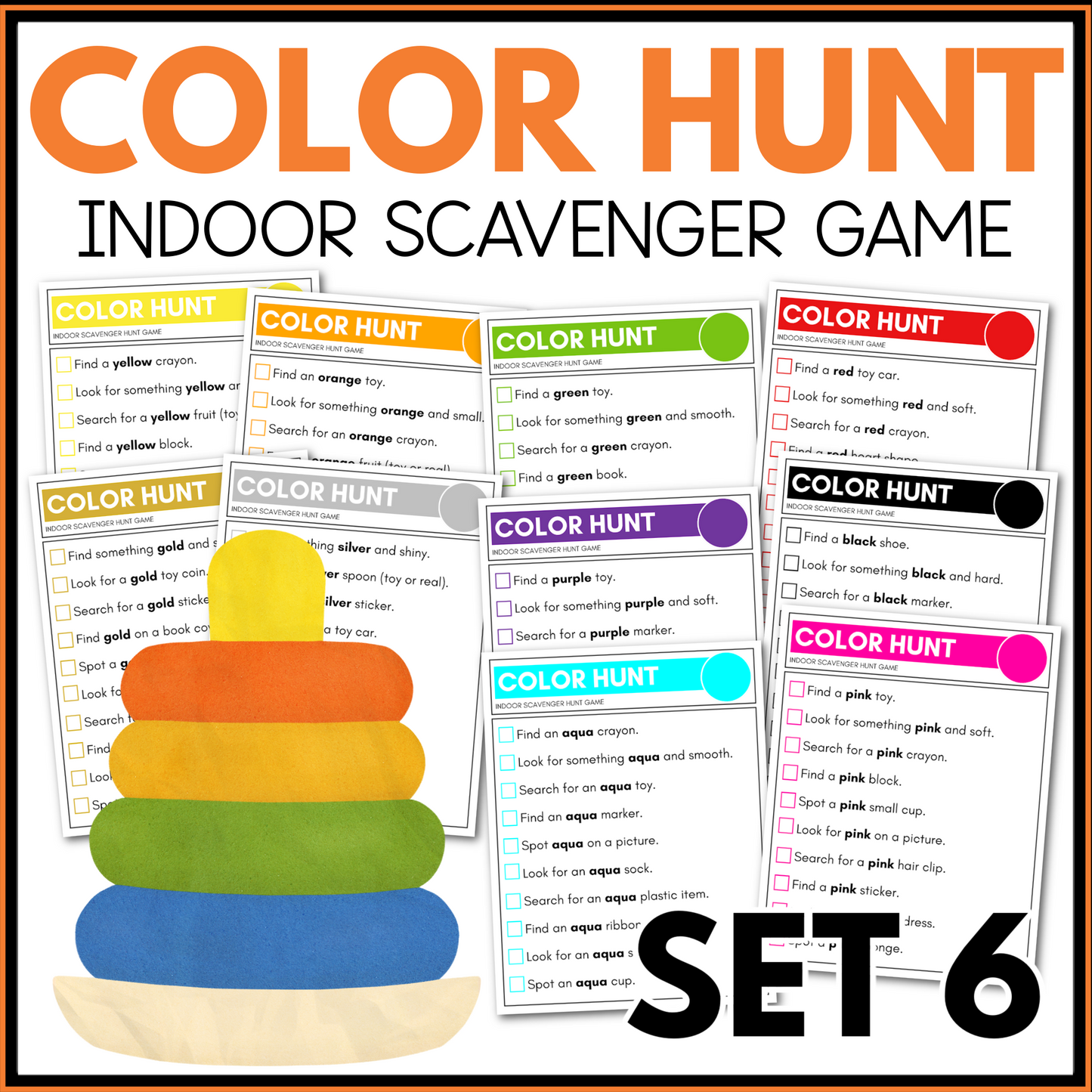 COLOR INDOOR SCAVENGER HUNT