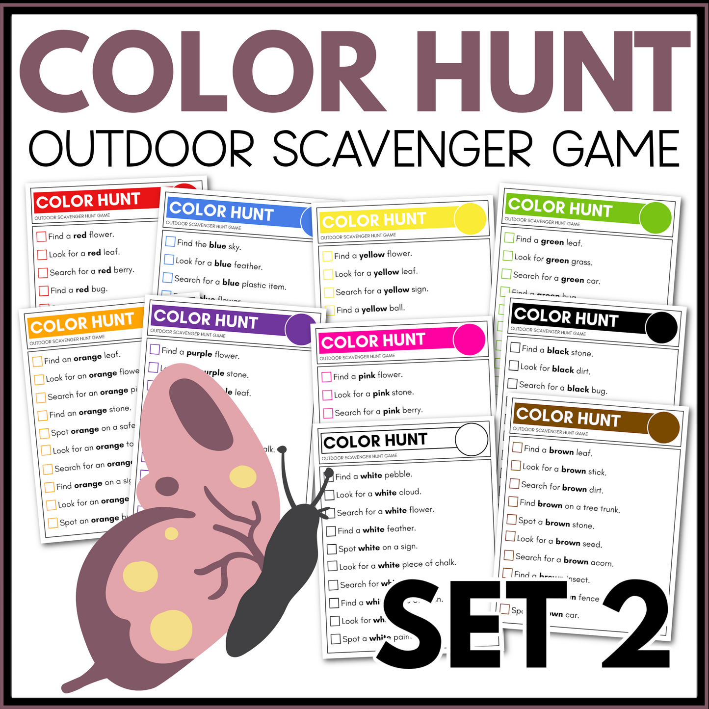 COLOR OUTDOOR SCAVENGER HUNT
