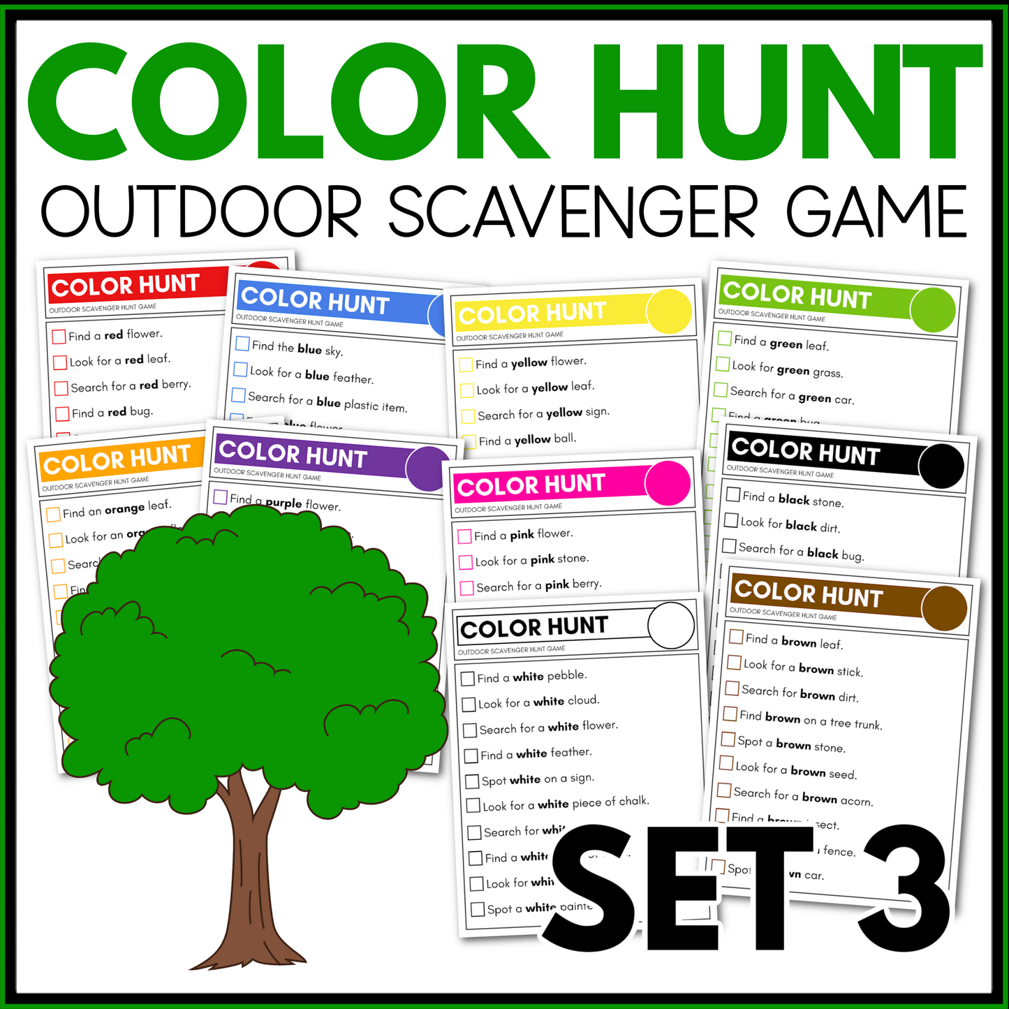 COLOR OUTDOOR SCAVENGER HUNT