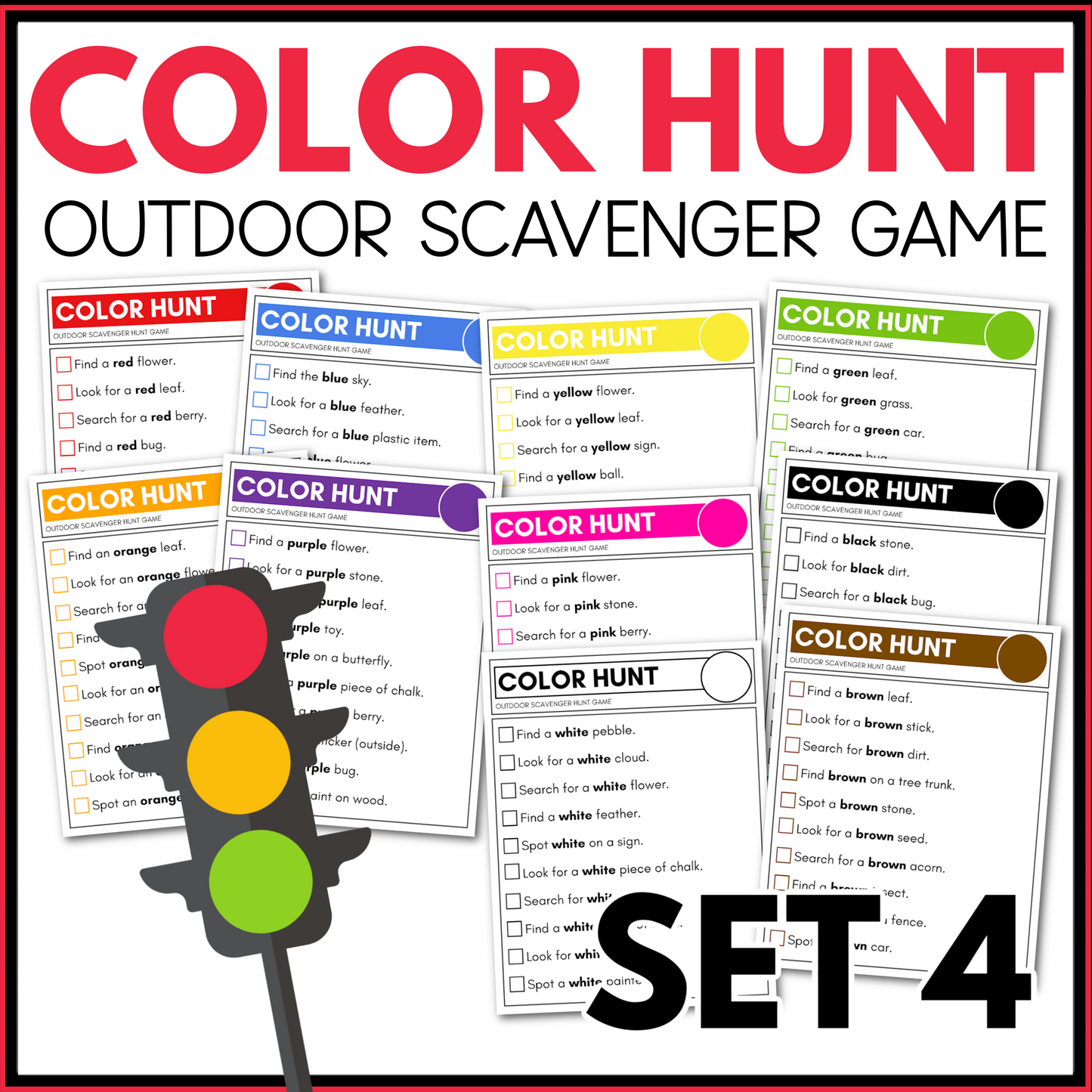 COLOR OUTDOOR SCAVENGER HUNT