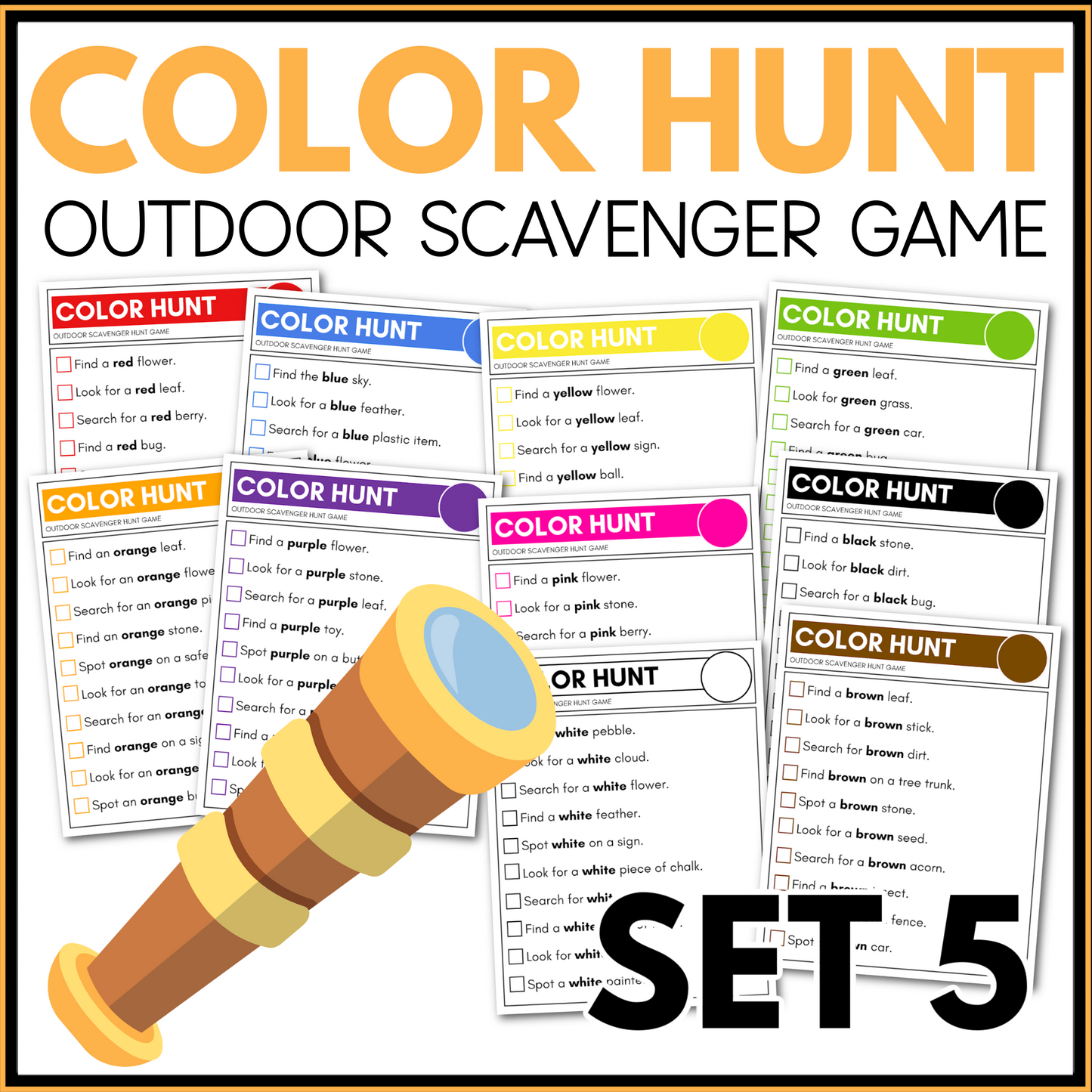COLOR OUTDOOR SCAVENGER HUNT