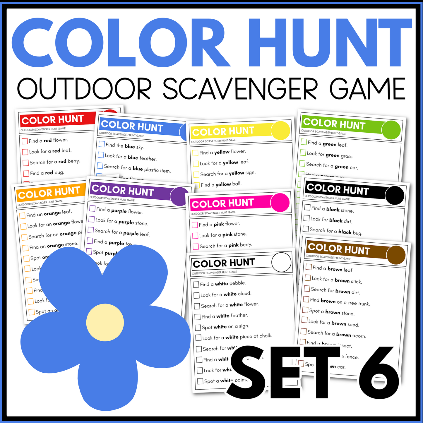COLOR OUTDOOR SCAVENGER HUNT