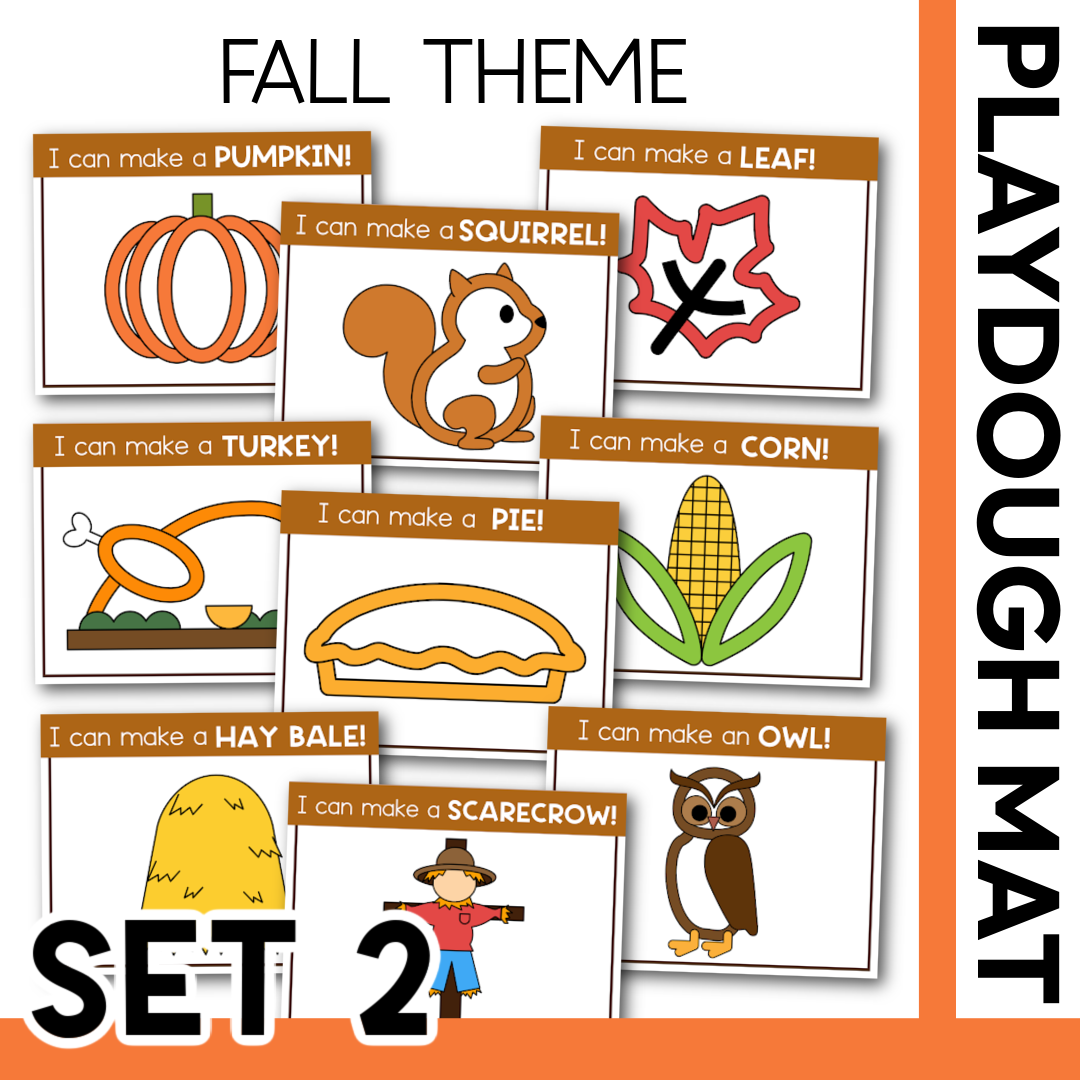 FALL THEME PLAYDOUGH MAT