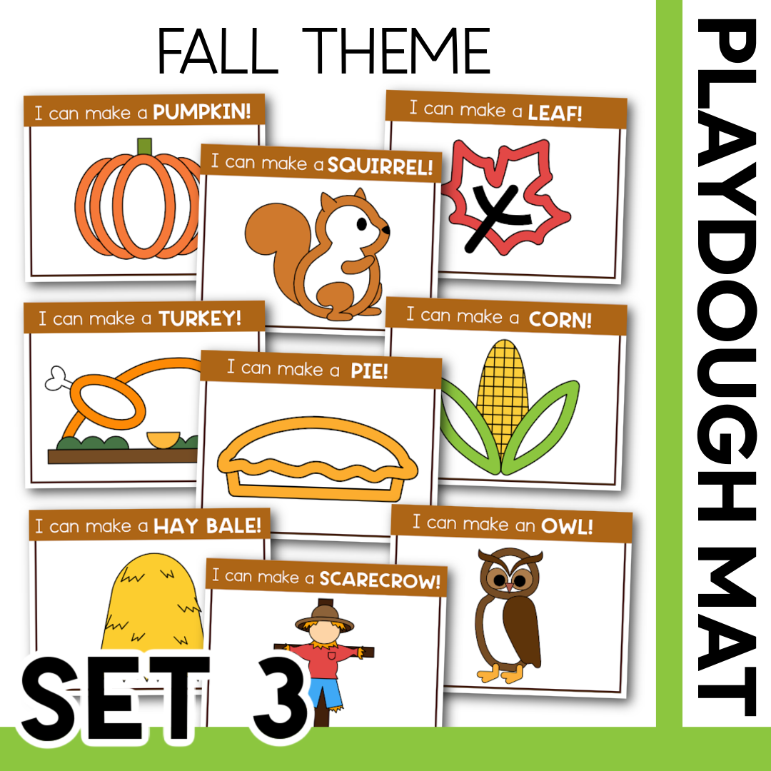 FALL THEME PLAYDOUGH MAT