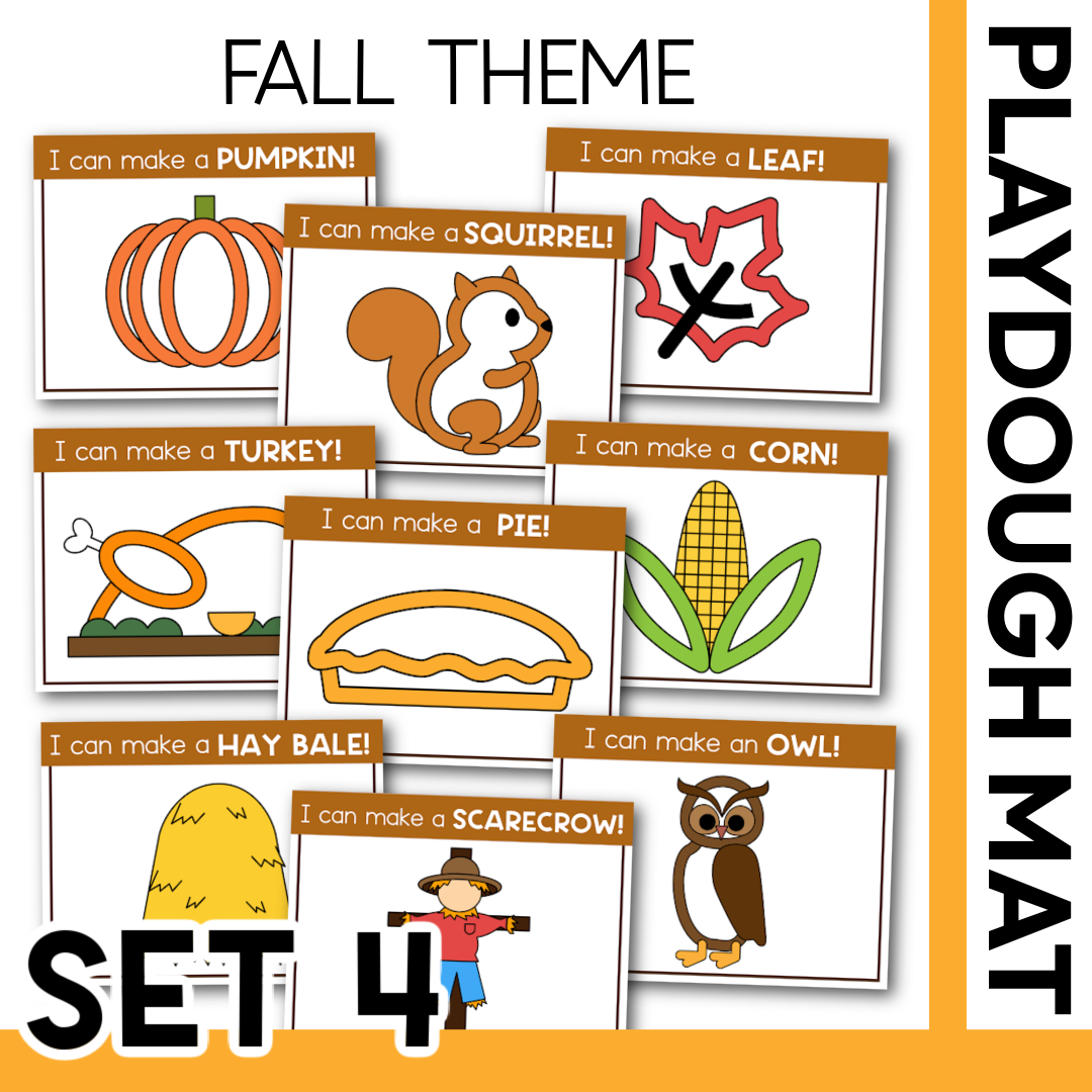 FALL THEME PLAYDOUGH MAT