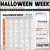 Editable Halloween Week Activities and Planner Preschool Canva Template