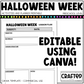 Editable Halloween Week Activities and Planner Preschool Canva Template
