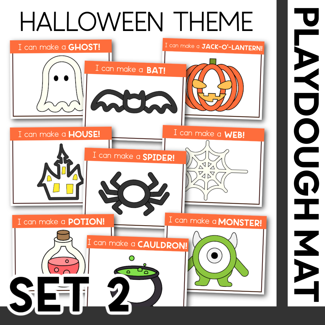 HALLOWEEN THEME PLAYDOUGH MAT - will send via email