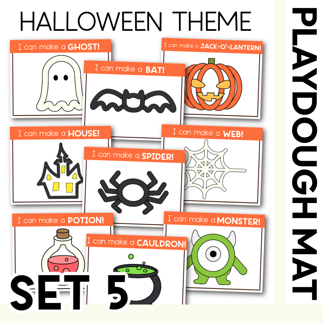 HALLOWEEN THEME PLAYDOUGH MAT - will send via email