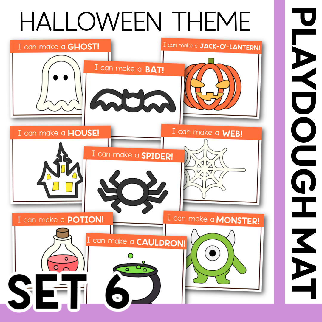 HALLOWEEN THEME PLAYDOUGH MAT - will send via email