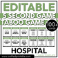 Editable Hospital Theme PLR Party Game 5 Second Game & Taboo Forbidden Word Game