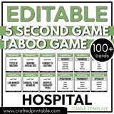 Editable Hospital Theme PLR Party Game 5 Second Game & Taboo Forbidden Word Game