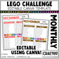 EDITABLE Le go Challenge For Kids Canva Template Commercial Use