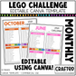 EDITABLE Le go Challenge For Kids Canva Template Commercial Use