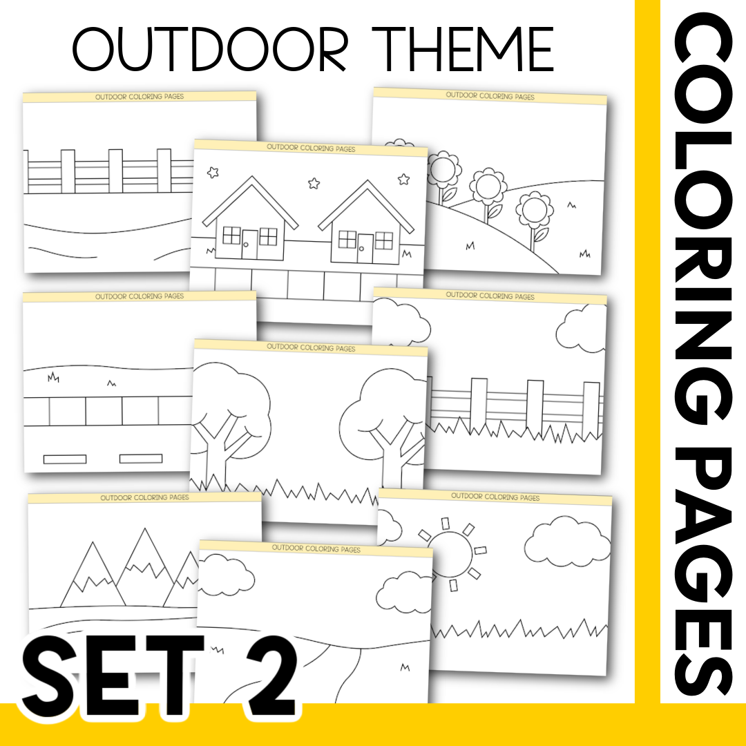 Outdoor Theme Coloring Pages Commercial Use – Crafted Printable Outdoor Theme Coloring Pages Commercial Use – Crafted Printable
