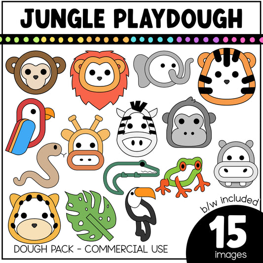 Jungle Dough Clipart Pack