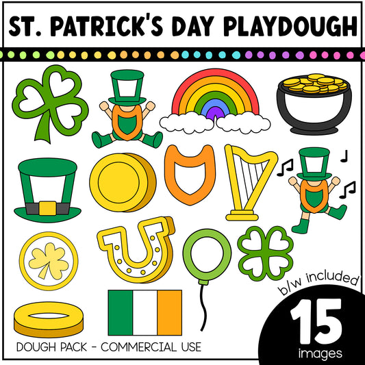 St. Patrick's Day Dough Clipart Pack