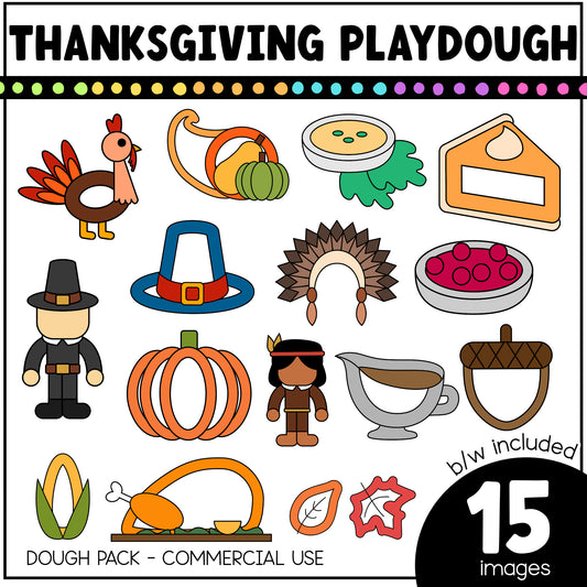 Thanksgiving Dough Clipart Pack